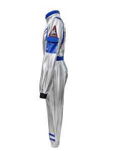 <span class=keywords><strong>Costume</strong></span> d'<span class=keywords><strong>astronaute</strong></span> argenté pour adulte, tenue de pilote, cosplay, fête de la Terre errante, combinaison, leggings, vente en gros pour Halloween 2026 - Product Image 5