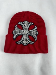 Yihaoyi Berretto Lavorato a Maglia con Strass di Lusso Fatto a Mano per Donne, Caldo Cappello Invernale di Design, Moda Streetwear - Product Image 2