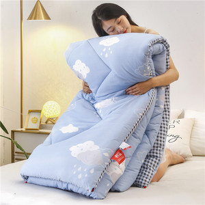 Couette d'hiver écologique pure pour étudiants et adultes, ensemble de literie épais toutes saisons pour la maison, motif imprimé avec garnissage - Product Image 4