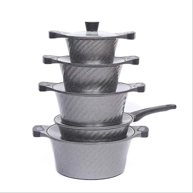 Hot selling gift pot with combination of five - piece soup pot cookware sets manufacturers wholesale