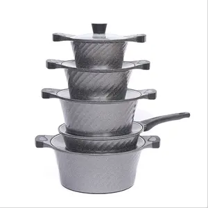 Hot selling gift pot with combination of five - piece soup pot cookware sets manufacturers wholesale