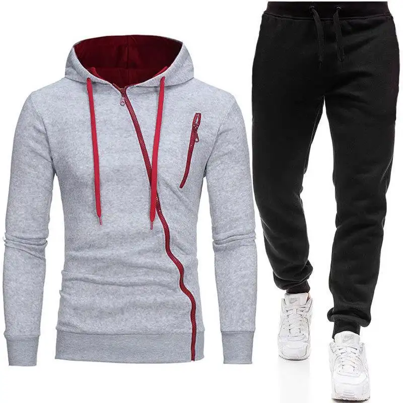 Bộ Đồ Thể Thao Oem Bộ Đồ Thể Thao Thêu Satin In Logo Tùy Chỉnh Bộ Đồ Thể Thao Trơn Cho Nam Áo Hoodie Dài Tay Nhà Sản Xuất