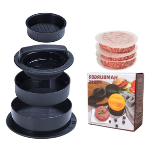 Outils de cuisine DIY <span class=keywords><strong>pour</strong></span> la maison, moules à hamburgers ronds manuels, moules à galettes de viande en plastique antiadhésif, presse à hamburgers - Product Image 6