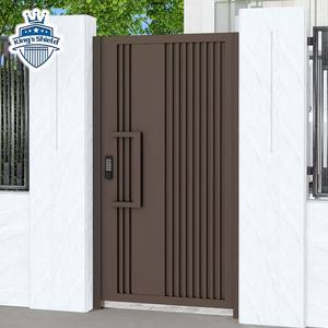 โลหะการออกแบบหลักบ้านอลูมิเนียมสำหรับขายที่ทันสมัยกลางแจ้งสีดำอัตโนมัติด้านหน้าประตูสวิงหลักการออกแบบสำหรับบ้าน - Product Image 6