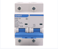Disjoncteur miniature (MCB) CHINT NXB-125 6KA 4P 80A/100A/125A 400V/230V 50/60Hz Protection LSI Courbe BCD C