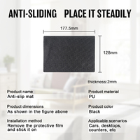 Tapis antidérapant pour tableau de bord de voiture en PU, maintient les petits objets en place, sans résidus, lavable, noir transparent, personnalisation possible