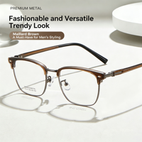 8110 pour tous les visages, monture légère et résistante, antidérapante, anti-allergique, montures de lunettes polyvalentes tendance automne-hiver