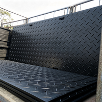 Tapis de protection de sol en HDPE 4x8 pieds, tapis d'accès antidérapant, tapis de passage temporaire, plaque routière robuste