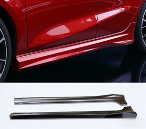 Nouveau design pour Toyota Yaris 2020-2023 : Kit carrosserie en plastique ABS avec lèvre de pare-chocs avant, lèvres de pare-chocs arrière et jupes latérales (non peint) - Product Image 4