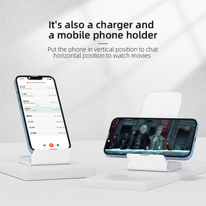 Sạc không dây đứng 15W Máy tính để bàn sạc không dây với Chức năng đứng sạc không dây Pad sạc nhanh - Product Image 4