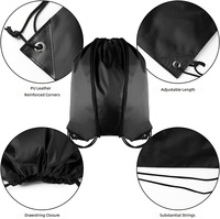 Sac à dos pliable en polyester 210D pour voyage et sport, avec logo personnalisé, idéal pour chaussures, sacs de shopping, rangement de vêtements, sac à cordon – Vente en gros