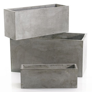 Macetas Cuadradas de Concreto Modernas GOL Pottery - Juego de 3 Macetas Ecológicas para Interiores/Exteriores/Jardín, Sin Recubrimiento, para Pared/Suelo - Product Image 2