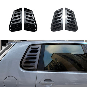 VW Polo 9N 2001-2009 Window Louver Decals Piano Black Carbon Fiber Texture ABS Adhesive Car Exterior - Product Image 1