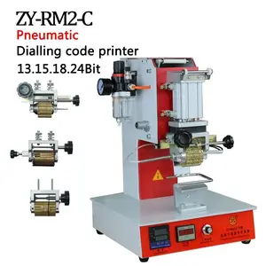 ZONESUN ZY-RM2-DP Automatische Pneumatische Dialing LOGO Lederen Foliedruk Rillen Embossing Machine Warmte Persmachine