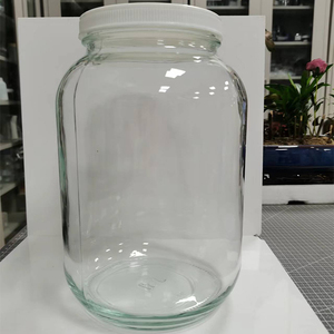 Barattolo di Vetro a Bocca Larga da Un Gallone per Conservazione Alimenti, Vaso in Vetro con Coperchio in Plastica 4L 128oz, Multifunzione per Cucina CLASSIC - Product Image 4