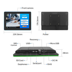 Custom 10 10.1 13.3 15.6 pollici POE RFID NFC Android Tablet con LED RGB barra luminosa per sala conferenze <span class=keywords><strong>prenotazione</strong></span> - Product Image 6