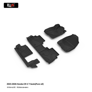 Tapis de sol de voiture GA ECO TPE pour <span class=keywords><strong>Honda</strong></span> CRV-7 places 2023-2026 Tapis de voiture faciles à nettoyer Tapis durables Accessoires de voiture - Product Image 1
