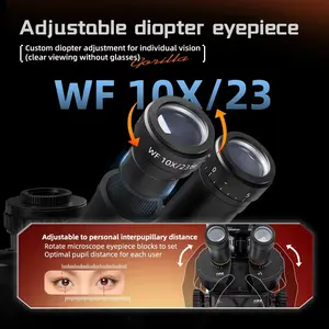 QIANLI 6558 삼안 전자 현미경 6.5X-58X 줌 모바일폰 PCB 수리용 고릴라 6.5X-58X 줌 전자 삼안 현미경 - Product Image 4