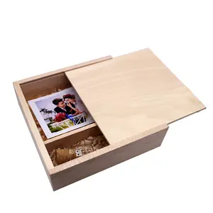 Photo en bois usb 2.0 3.0 boîte, lecteur flash 32 go gadgets en bois, bâtons de mémoire 16 go 32 go, clé usb pour cadeau de mariage