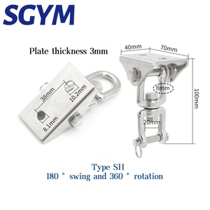 Inoxydable ss304 <span class=keywords><strong>suspension</strong></span> matériel balançoire <span class=keywords><strong>crochet</strong></span> de <span class=keywords><strong>plafond</strong></span> avec D manille tenture murale kit <span class=keywords><strong>pour</strong></span> hamac de yoga sur chaise boxe - Product Image 3