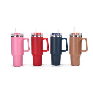 40oz <b>Car</b> Travel H1.0 Handle Tumbler Vacuum <b>Mug</b> Lid Straw Non-Slip Base ODM OEM Custom Brand - Product Image 5