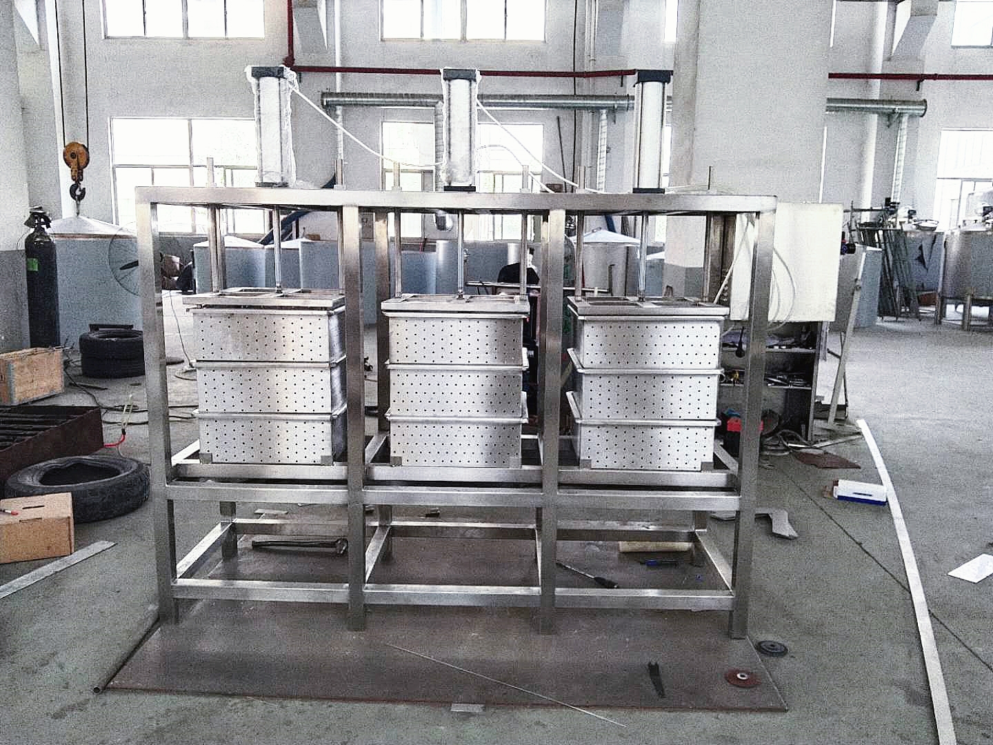Complete Cheese Processing Machinery PLC Controlled Automatic