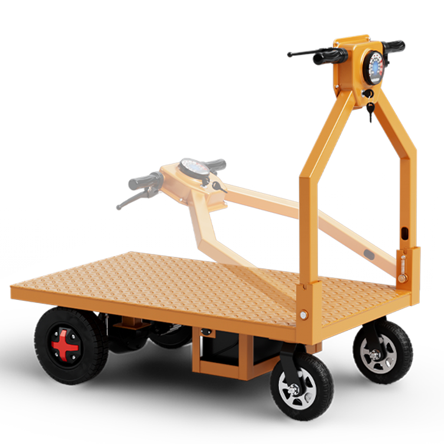 Wholesale Wheel Heavy Electric Trolley for Hospital and Industrial Outdoor Logistics Cargo Mover Truck Hand Cart