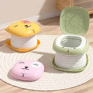 Salle de bain multifonctionnelle voyage en plein air infantile enfants pot formation chaise siège portable flip cover pliable bébé pot toilette