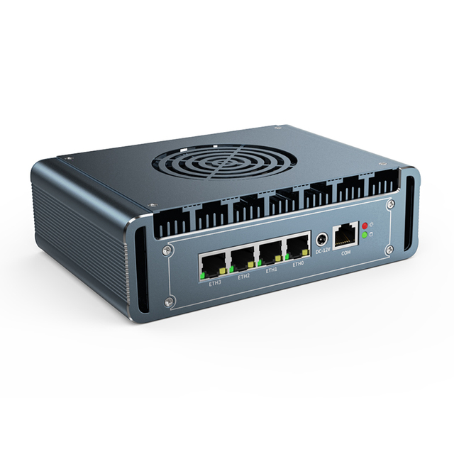 New Solid InteI Firewall Appliance Aluminum with Fan 4x I226 2.5G LAN Celeron J6412 J5005 6305 PfSense PVE Computer Mini PC