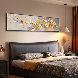 Peinture à l'huile florale moderne originale sur toile peinte à la main de belles fleurs décoration murale pour la maison - Product Image 6