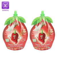 Imprimé personnalisé 150g formes spéciales remplissage à chaud en aluminium bec pochette Ketchup paquets Sauce chili pâte de tomate sac d'emballage