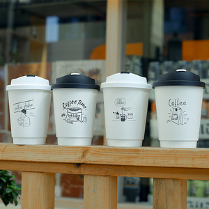 Gobelet à café jetable de haute qualité, à paroi simple ou double, en papier kraft compostable et recyclable, pour boissons chaudes - Product Image 2
