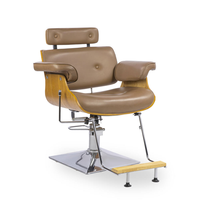 Chaise de Barbier Moderne en Similicuir, Réglable et Pivotante, pour Salon de Coiffure