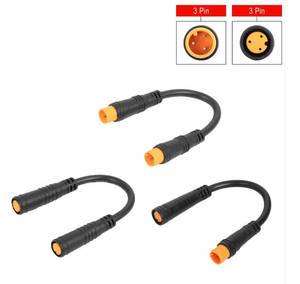 Cavo Connettore Impermeabile IP67 per Bicicletta Elettrica, 3 Pin Maschio <span class=keywords><strong>e</strong></span> Femmina, Prolunga per Display <span class=keywords><strong>e</strong></span> Cavi Acceleratore - Product Image 1