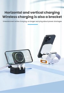 Nuevo Cargador Inalámbrico Rápido 3 en 1 Plegable de 15W, Soporte Magnético para Teléfono, Auriculares y Reloj para iPhone - Product Image 6