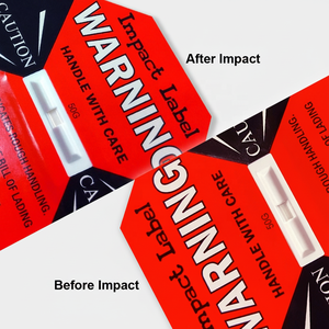 Étiquette d'impact 50G, indicateur d'impact pour l'expédition, fabricant de l'indicateur d'impact Wan-Yo Taiwan - Product Image 1