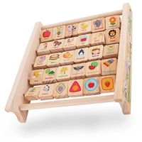 Juguetes de aprendizaje del alfabeto Montessori, rompecabezas de letras, bloques de lectura de madera para niños, juguetes de Educación Temprana, rompecabezas del alfabeto