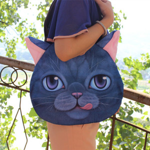 Customized Cat Dog Shaped <strong>Shoulder</strong> <strong>Bag</strong> 3D Printed Animal Pattern Students Tote <strong>Bag</strong> <strong>Large</strong> <strong>Handbags</strong> for Women