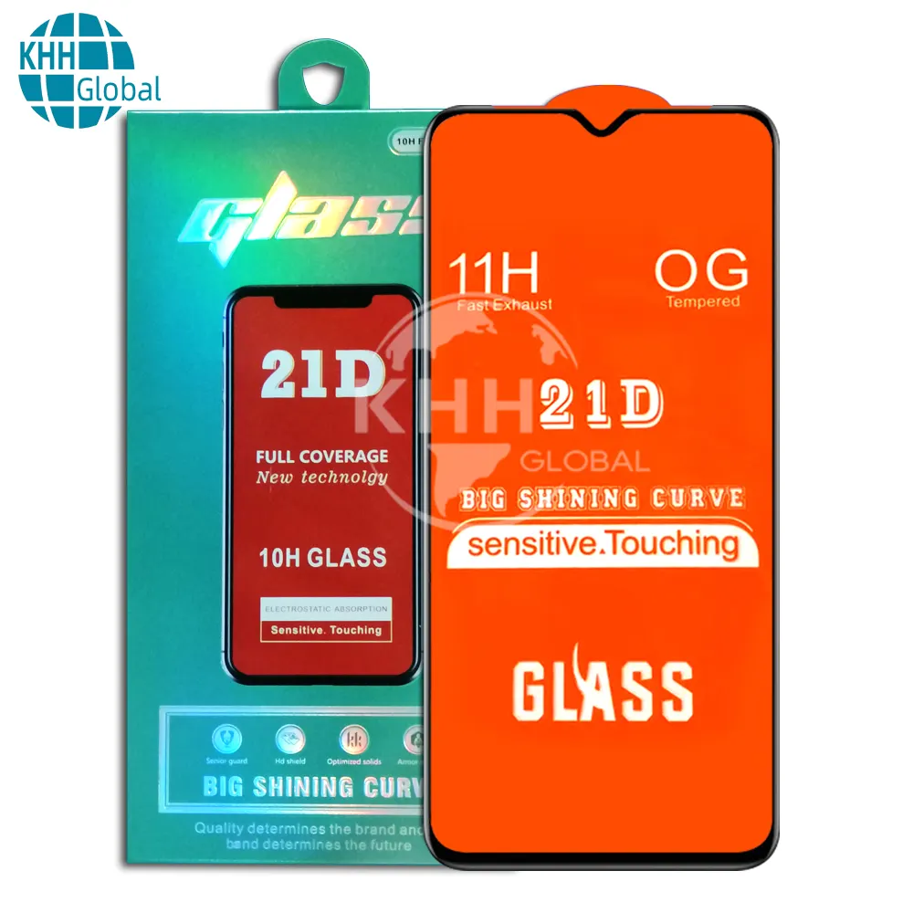 wholesale Hot 21D tempered glass full glue full cover for tecno Spark 4 Lite Spark5 Air Camon 15 Pro LC7 LC8 screen protector