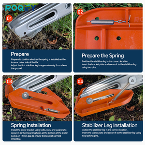 ROQIFY Estabilizador de <span class=keywords><strong>Caravana</strong></span>, Base Grande Reforzada, Soporte de Esquina para Caravanas Europeas, <span class=keywords><strong>Se</strong></span> <span class=keywords><strong>Vende</strong></span> Individualmente - Product Image 5