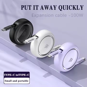 Nâng Cấp 100W 1M Có Thể Thu Vào USB Type-C Để Loại C Dữ Liệu Sạc Cáp Cho Điện Thoại Di Động Sử Dụng Tương Thích Với Tập Tin Chuyển - Product Image 4