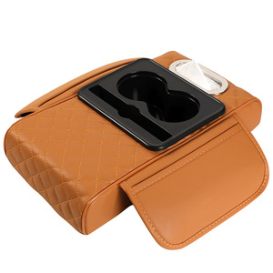 Boîte de rangement multifonctionnelle pour accoudoir central de voiture avec rehausseur de protection, porte-mouchoirs et porte-gobelet - Product Image 5