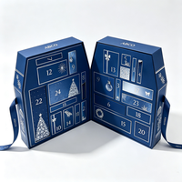 Calendrier de l'Avent personnalisé, boîte de calendrier de l'Avent de Noël en carton de luxe, emballage cadeau pour cosmétiques, chocolats