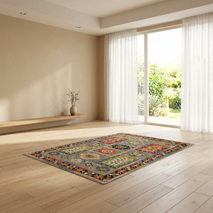 Alfombras Anudadas a Mano, Lavables, Antideslizantes, Ecológicas, de Color Sólido, Rectangulares, Multicolores, de Lana, para Sala de Estar y Hogar - Product Image 2