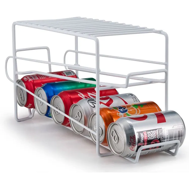 Lanejoy Front Loading Beverage Can Rack Dispenser Canned Goods Organizer Rack For Cabinet Fridge