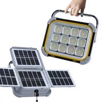 Vente directe d'usine, lampe de travail solaire pliable portable, LED IP65 étanche, rechargeable, lampe à main avec télécommande, en aluminium