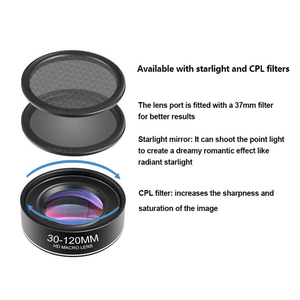 Lente Macro <span class=keywords><strong>para</strong></span> Cámara de Teléfono Inteligente con Clip, 30-120 mm, Lente de Zoom <span class=keywords><strong>para</strong></span> Fotografía de Pestañas a Larga Distancia, Lente Macro <span class=keywords><strong>para</strong></span> Teléfono Móvil - Product Image 6