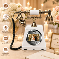 Livre d'or vidéo personnalisable - Téléphone mural vintage avec caméra pour cabine photo de mariage, livre d'or vidéo, téléphone de mariage