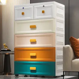 Armoire de stockage colorée de tiroir en plastique de bébé de la bonne qualité pp de style européen pour des vêtements