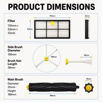 Robotique Aspirateur Pièces Kit Compatible avec iRobots Roomba 800 900 Série 860 870 871 880 960 980 Filtre